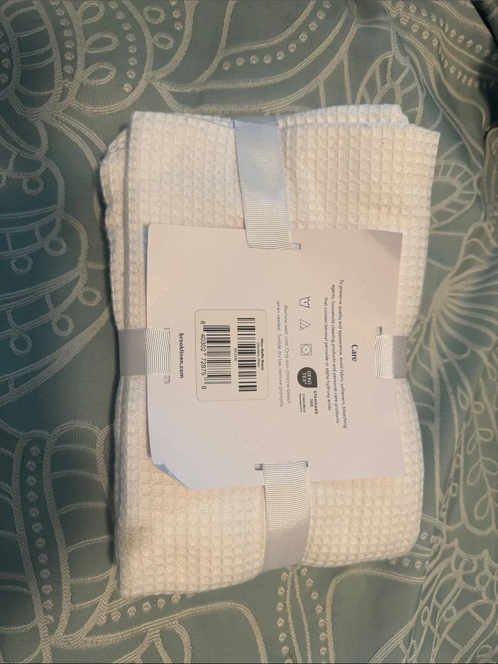 Brooklinen White Micro Waffle Shams Set